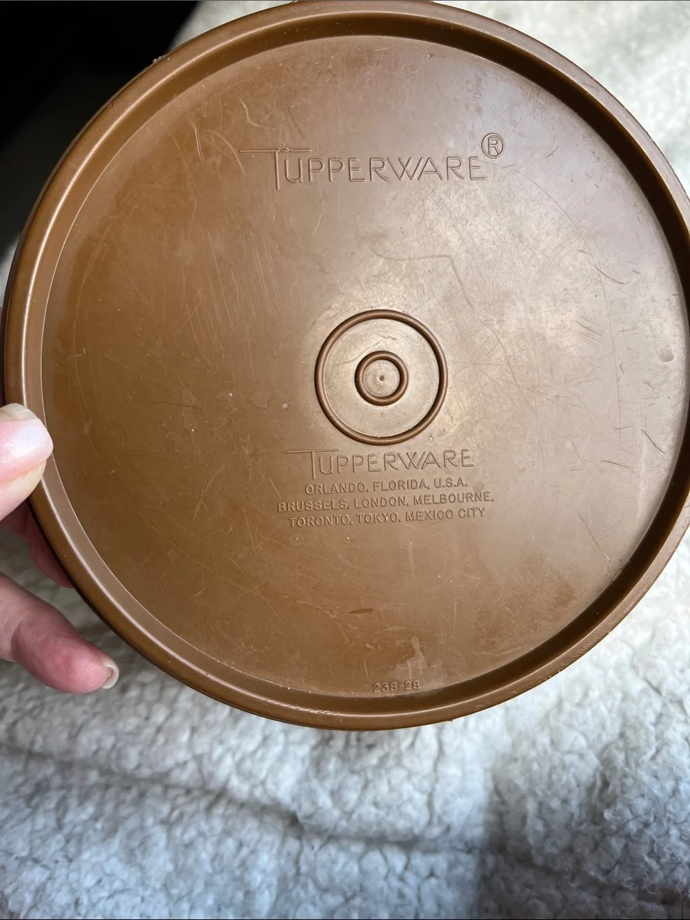 Tupperware Brown Tea Canister